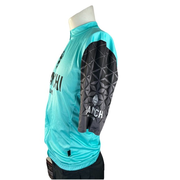 Bianchi Milano Women’s XL Cycling Jersey Short Sleeve Eagle Crown Made in Italy - Picture 3 of 10